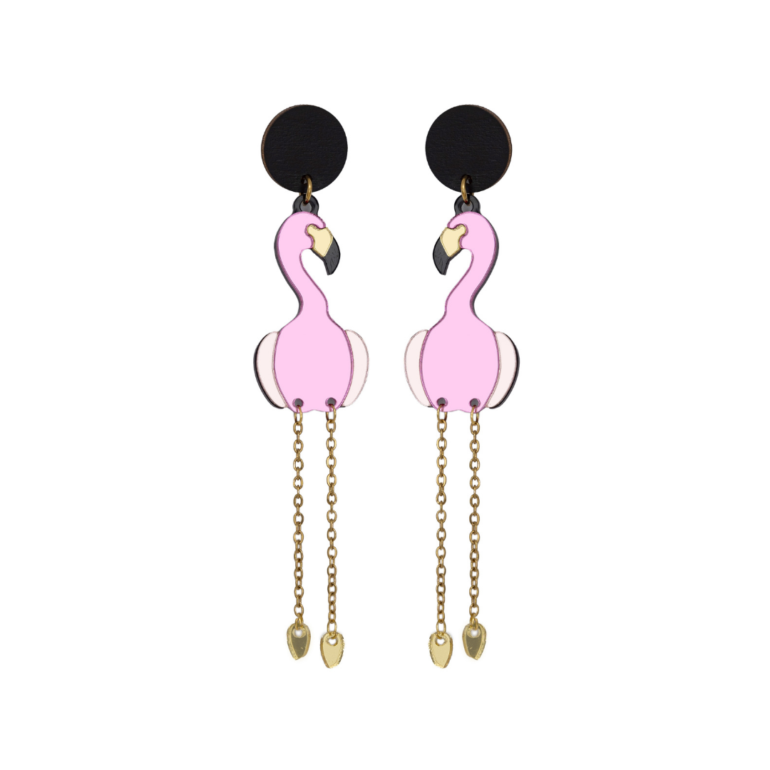 Brincos Flamingos