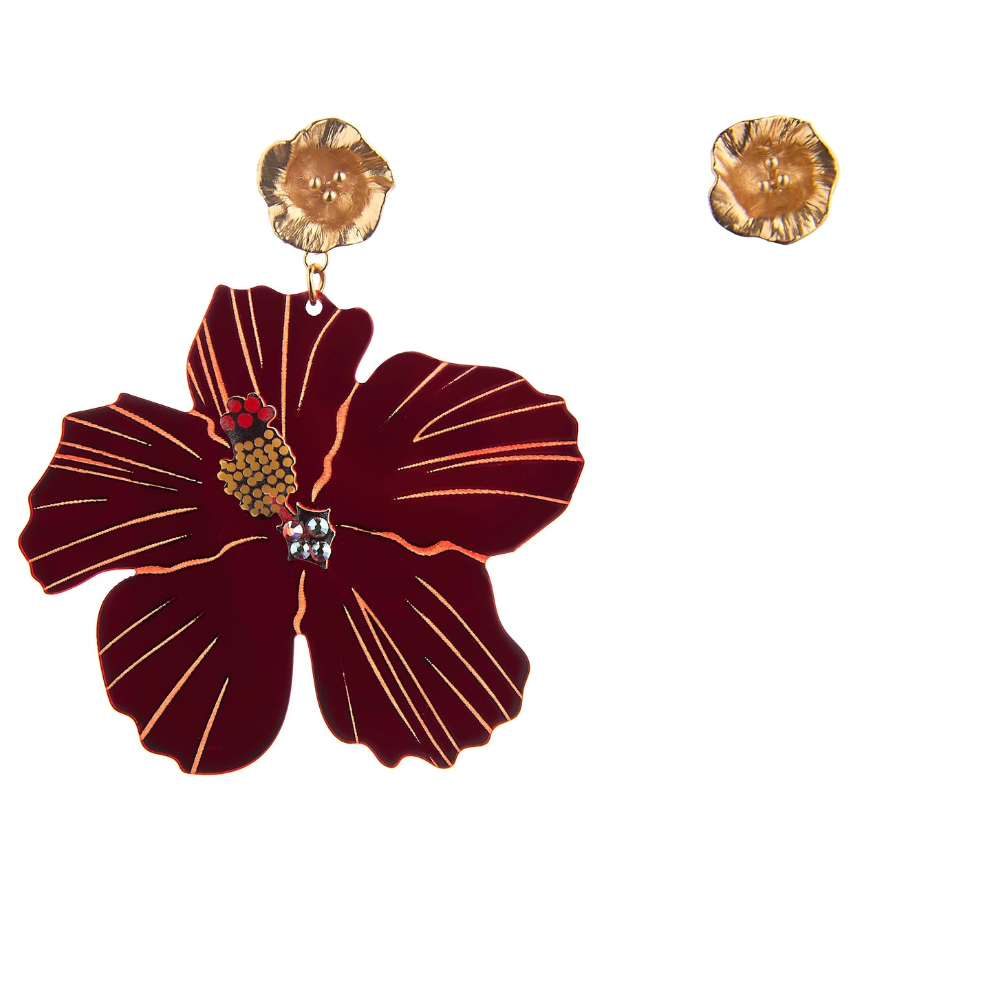 Brincos Red Hibisco