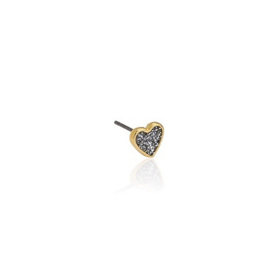 Brinco Heart Glitter - Unidade