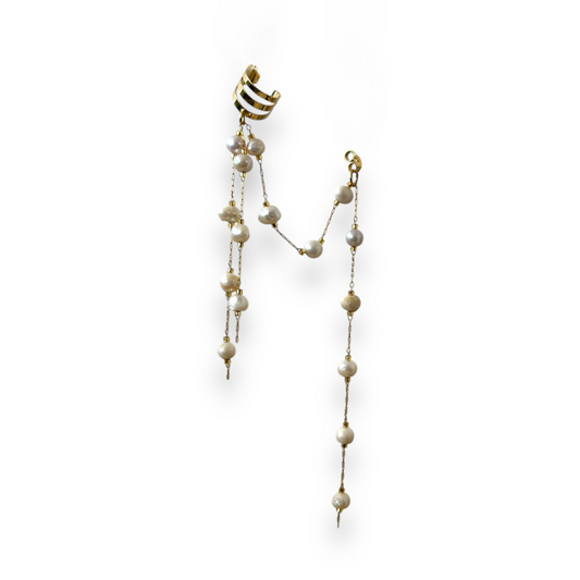 Pearls Can Be Bold - Ear Cuff com travão