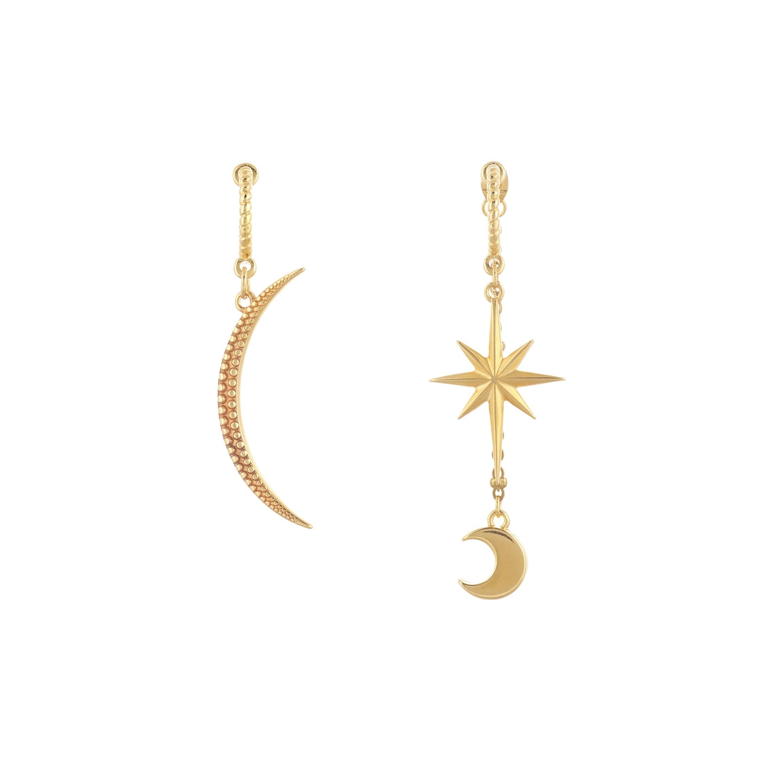 Moon Earrings - Pair