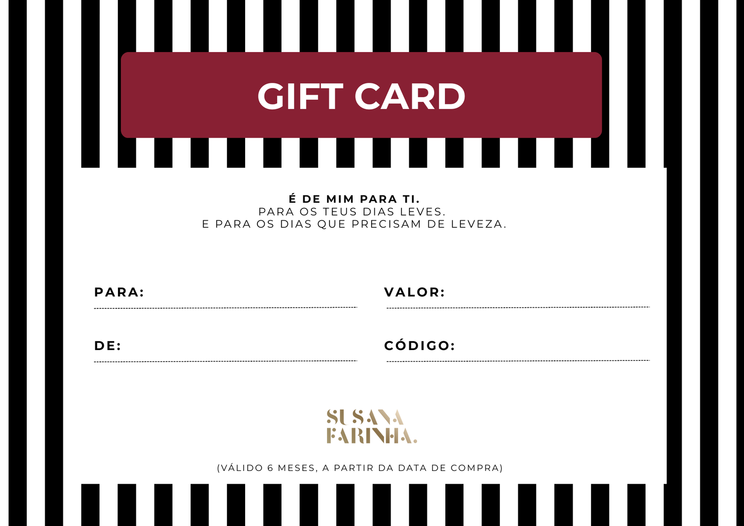 Cartão de Oferta Susana Farinha